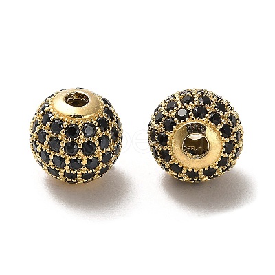 925 Sterling Silver Micro Pave Cubic Zirconia Beads STER-H110-24C-04G-1