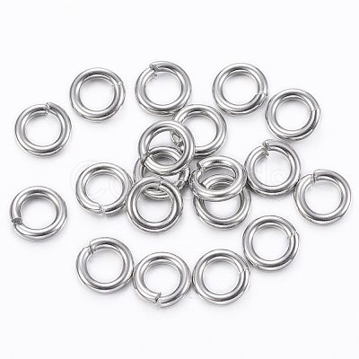 Tarnish Resistant 304 Stainless Steel Open Jump Rings A-STAS-H555-11P-1