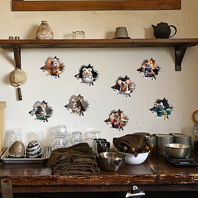 Translucent PVC Self Adhesive Wall Stickers STIC-WH0015-056-1