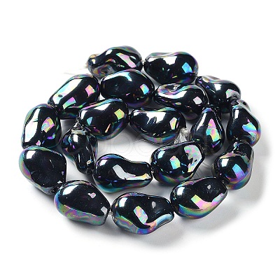 Electroplated Glass Imitation Pearl Beads Strands BSHE-G035-01A-04-1-1