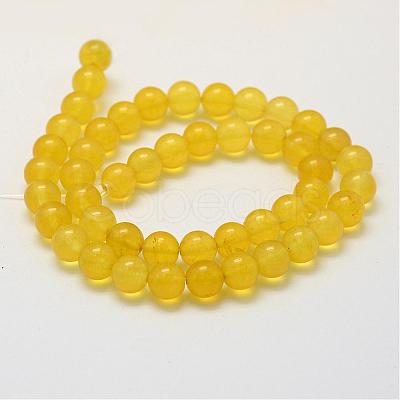 Natural White Jade Beads Strands G-G687-36E-8mm-1