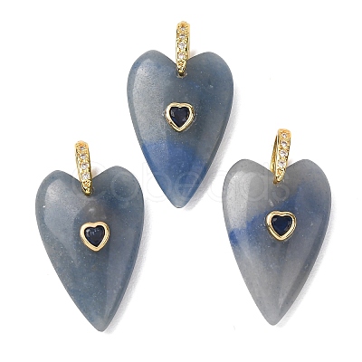 Natural Blue Aventurine Pendants GG-CBA51ED-03G-06-1