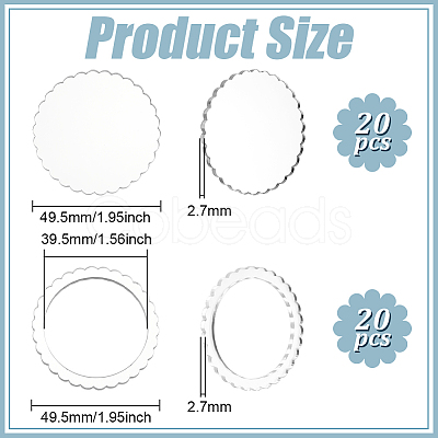 1 Set Transparent Acrylic Clear Blank Badge AJEW-BC0008-07B-1