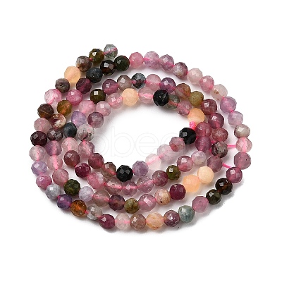 Natural Multicolor Tourmaline Beads Strands G-F460-31-1