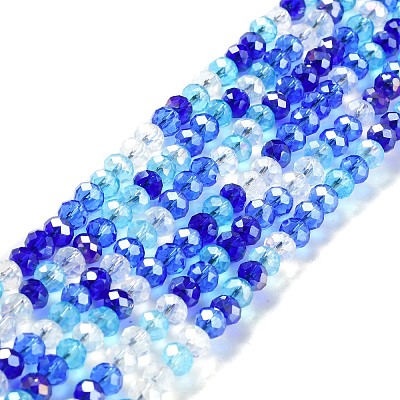 Glass Beads Strands EGLA-A034-M6mm-25-1