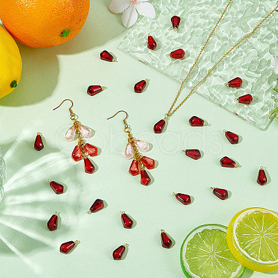 24Pcs Transparent Resin Pendants RESI-ME0001-20A-1