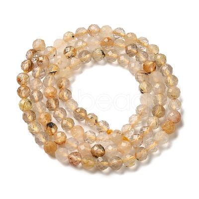 Natural Rutilated Quartz Beads Strands G-F619-10A-1