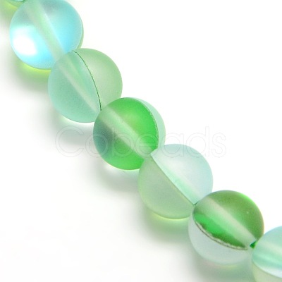 Synthetic Moonstone Beads Strands G-F142-6mm-M-1