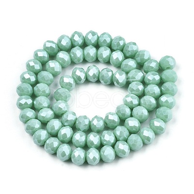 Electroplate Glass Beads Strands X-EGLA-A034-P4mm-A20-1