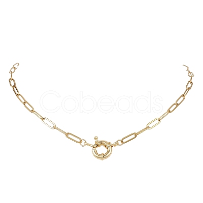 304 Stainless Steel Paperclip Chain Necklaces for Women NJEW-JN06034-01-1