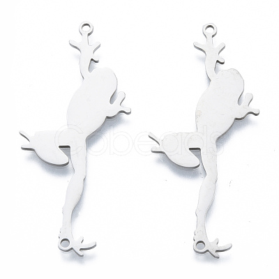 Non-Tarnish 201 Stainless Steel Connector Charms STAS-N090-LA946-1-1