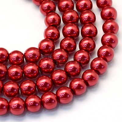 Baking Paint Glass Pearl Bead Strands HY-Q003-3mm-51-1