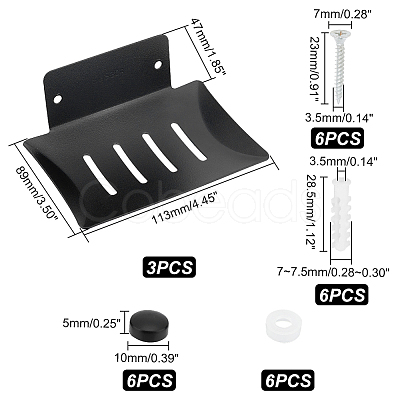 Unicraftale 304 Stainless Steel Soap Dishes AJEW-UN0001-24EB-1