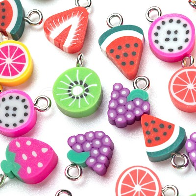 120Pcs Handmade Polymer Clay Pendants CLAY-FS0001-04-1