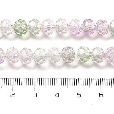 Transparent Crackle Glass Beads Strands CCG-L050-01A-02-1