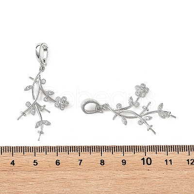 SHEGRACE Brass Micro Pave Cubic Zirconia Peg Bails XGRQ5S483-848-P-1