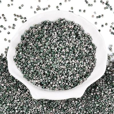 Opaque Picasso Cylinder Glass Beads SEED-Q039-06A-18-1