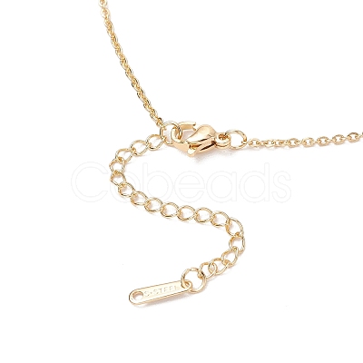 Brass Micro Pave Clear Cubic Zirconia Pendant Necklace NJEW-JN05390-01-1