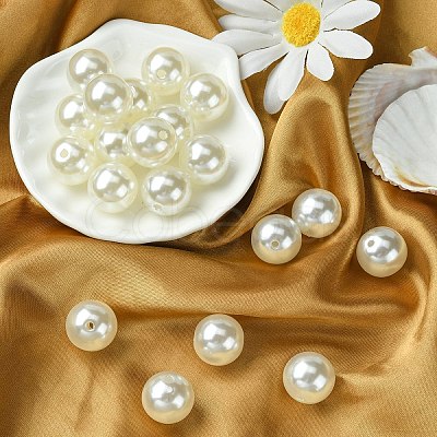 ABS Plastic Imitation Pearl Round Beads MACR-YW0002-18mm-82-1