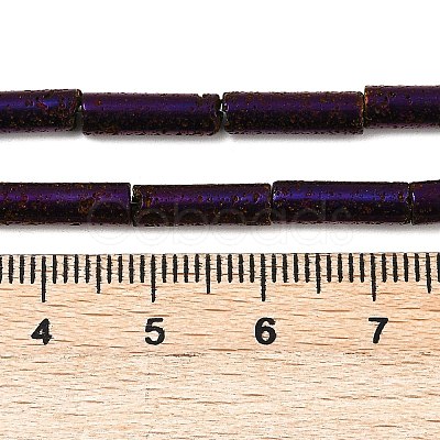 Electroplated Natural Lava Rock Beads Strands G-K388-03B-10-1