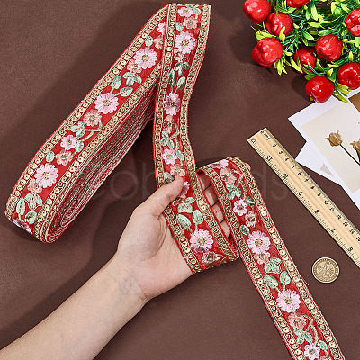 Ethnic Polyester Ribbon OCOR-WH0109-038A-1