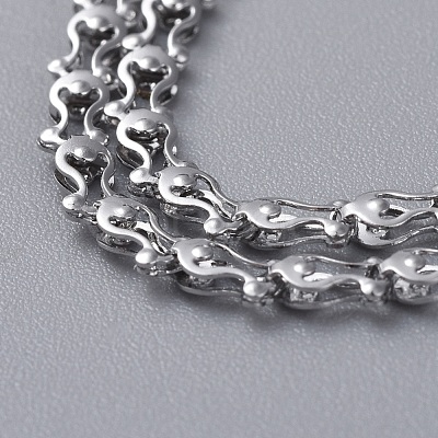 Tarnish Resistant 304 Stainless Steel Chains CHS-K001-64-1