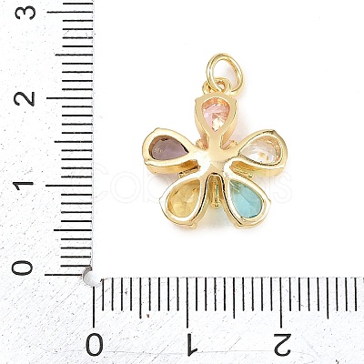 Brass Micro Pave Cubic Zirconia Pendants KK-D258-03G-01-1