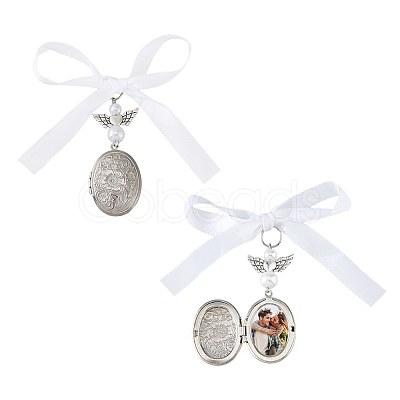 316 Surgical Stainless Steel Locket Pendants PALLOY-FH00049-1