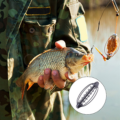Iron Fishing Bait Cage AJEW-WH0348-973-1