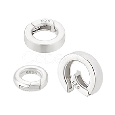 3Pcs 3 Styles 925 Sterling Silver Spring Gate Clasps STER-PH0003-25-1