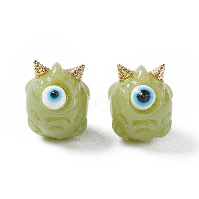 Halloween Opaque Resin Beads RESI-F033-01I-1