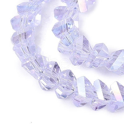 Electroplate Transparent Glass Beads Strands LS-EGLA-Q139-01A-A23-1