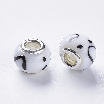 Handmade Lampwork European Beads LAMP-S193-008B-1