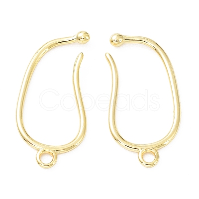 Brass Earring Hooks KK-R149-23G-1