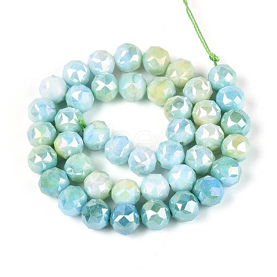 Anti-Tarnish Electroplate Glass Beads Strands GLAA-N010-10mm-13-1