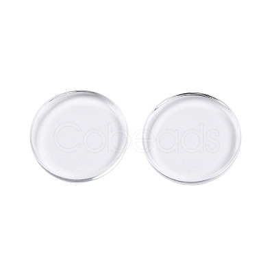 25MM Clear Glass Cabochons X-GGLA-S602-1-1