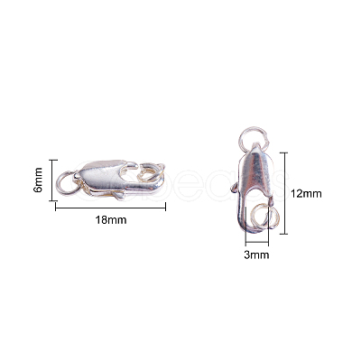 Brass Lobster Claw Clasps KK-CJ0001-35-1