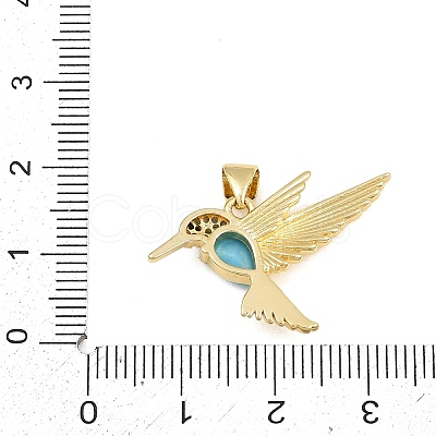 Brass Micro Pave Sky Blue Cubic Zirconia Pendants CU-CBA4A93-01E-G-1