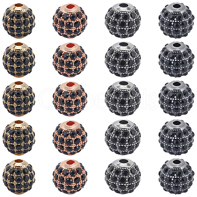 20Pcs 4 Colors Alloy Beads FIND-PA0001-11-1