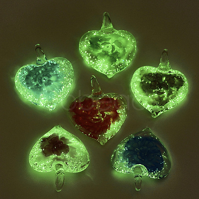 Luminous Handmade Lampwork Pendants LAMP-S189-04-B-1
