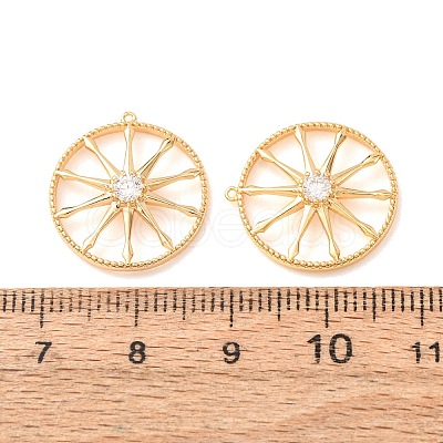 Brass with Crystal Rhinestone Pendants RB-CBA35BD-02G-1