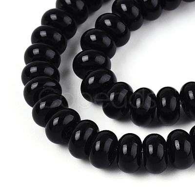 Opaque Solid Color Glass Beads Strands GLAA-ZX008-8mm-18F-1