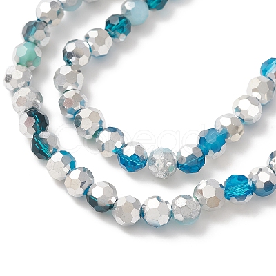 Electroplate Glass Beads Strands EGLA-YW0002-B02-1