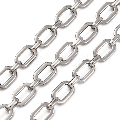 304 Stainless Steel Rectangle Link Chains CHS-S012-26P-A-1