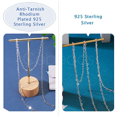 925 Sterling Silver Heart Link Chains STER-TA0001-35-1