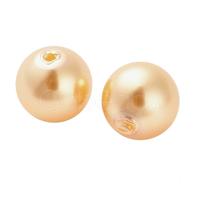 Baking Paint Pearlized Glass Pearl Round Beads HY-Q001-02A-1