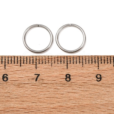 Tarnish Resistant 304 Stainless Steel Saw Cut Open Jump Rings STAS-N015-04-10x1mm-1