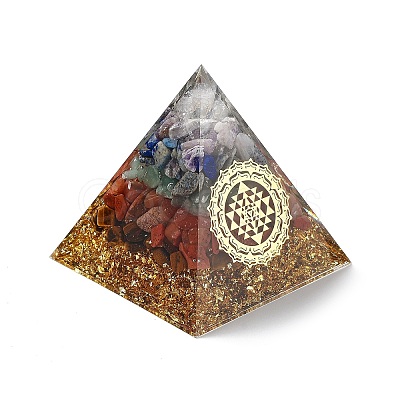 Orgonite Pyramid Resin Energy Generators DJEW-D013-04C-1