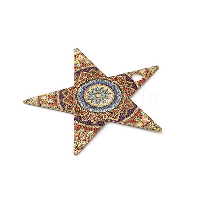 Geometric Alloy Sheet Printed Pendant Earrings Accessories LS-PALLOY-E139-01G-02-1