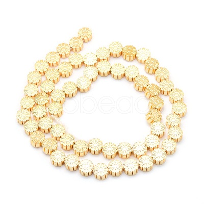 Electroplate Non-magnetic Synthetic Hematite Beads Strands G-L485-12-G-1